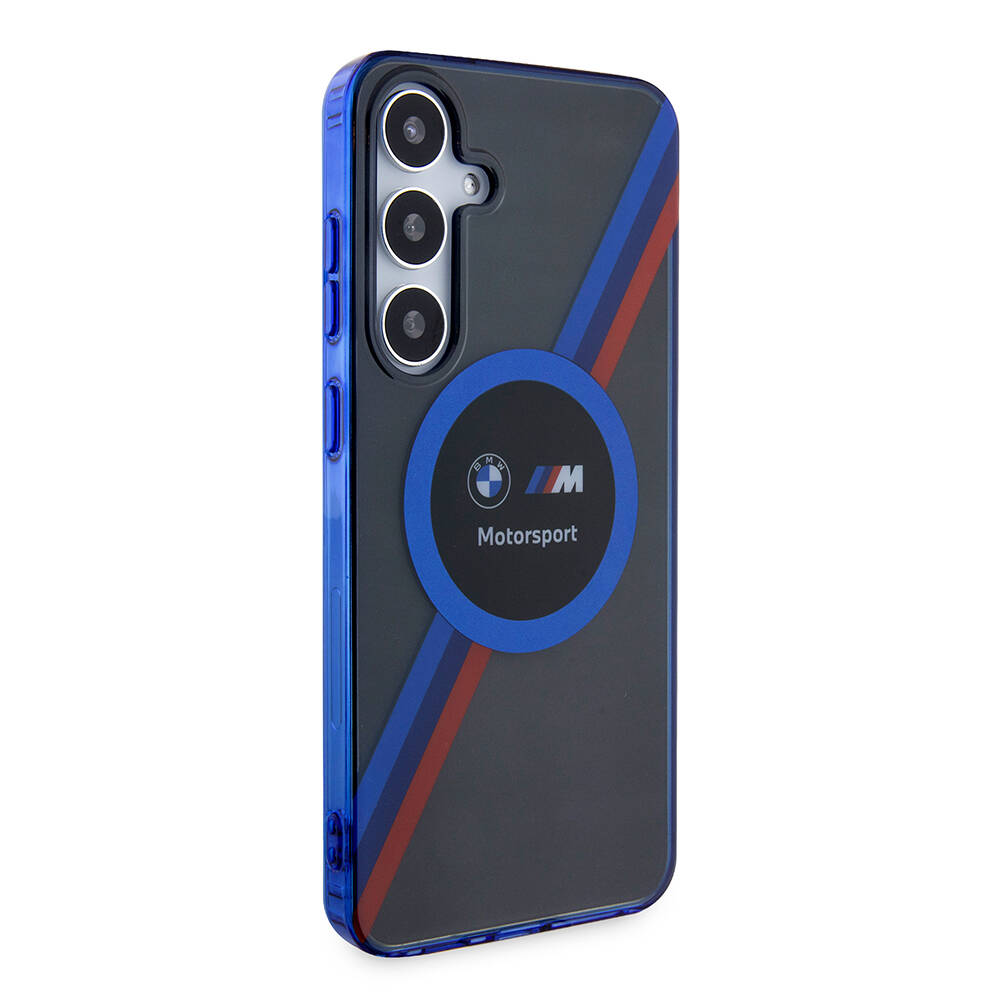 Samsung Galaxy S24 Uyumlu Kılıf BMW Orjinal Lisanslı M Logolu Üç Renk Çizgili Motorsport Circle Kapak - 3