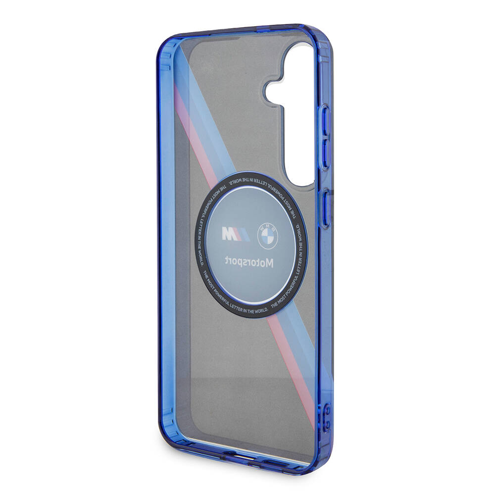Samsung Galaxy S24 Uyumlu Kılıf BMW Orjinal Lisanslı M Logolu Üç Renk Çizgili Motorsport Circle Kapak - 6