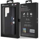 Samsung Galaxy S24 Ultra Uyumlu Kılıf BMW Orjinal Lisanslı M Logolu Üç Renk Çizgili Delikli Detail Line Kapak