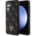 Samsung Galaxy S24 Uyumlu Kılıf Guess Orjinal Lisanslı PU Üçgen Logo 4G Desenli Kapak