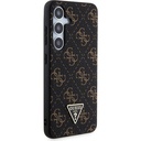 Samsung Galaxy S24 Uyumlu Kılıf Guess Orjinal Lisanslı PU Üçgen Logo 4G Desenli Kapak