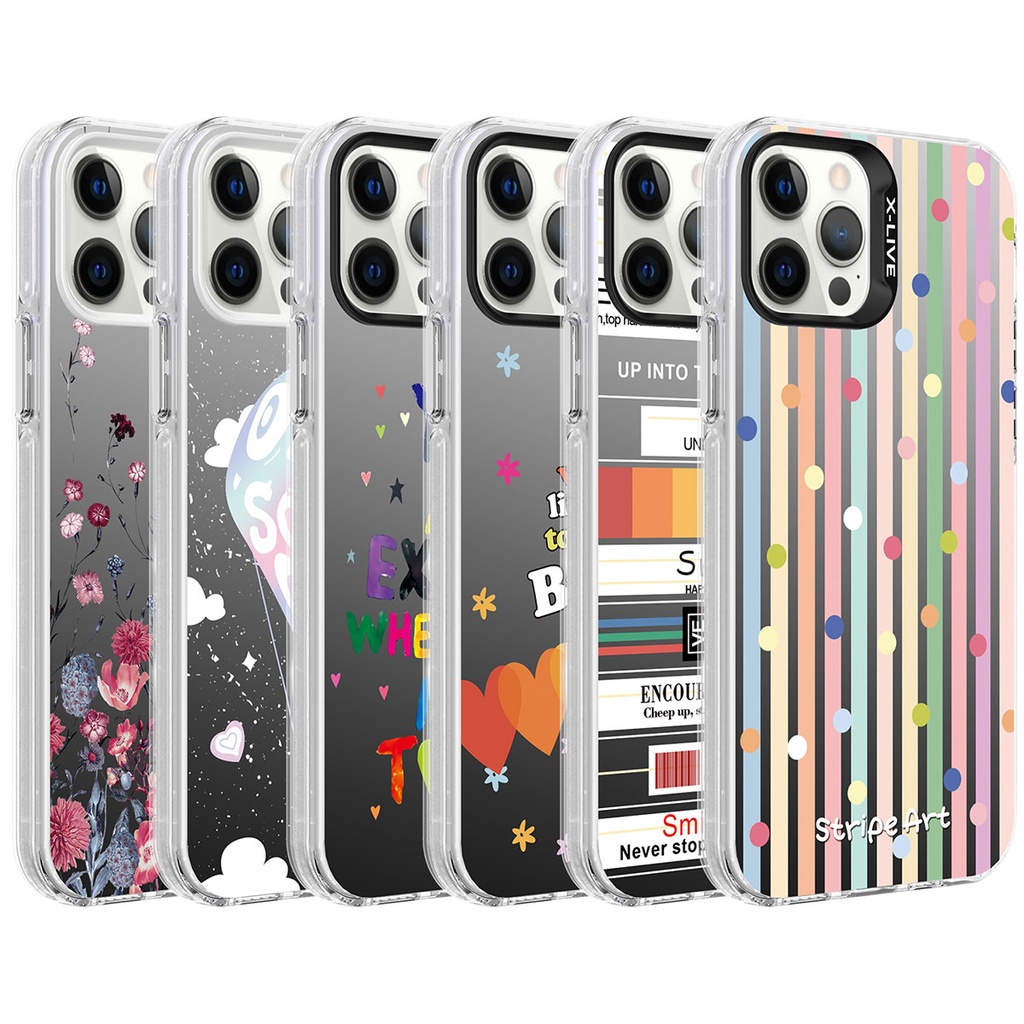 Apple iPhone 12 Pro Uyumlu Kılıf Desenli Zore Silver Sert Kapak - 1