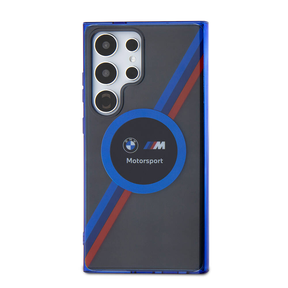 Samsung Galaxy S24 Ultra Uyumlu Kılıf BMW Orjinal Lisanslı M Logolu Üç Renk Çizgili Motorsport Circle Kapak - 2