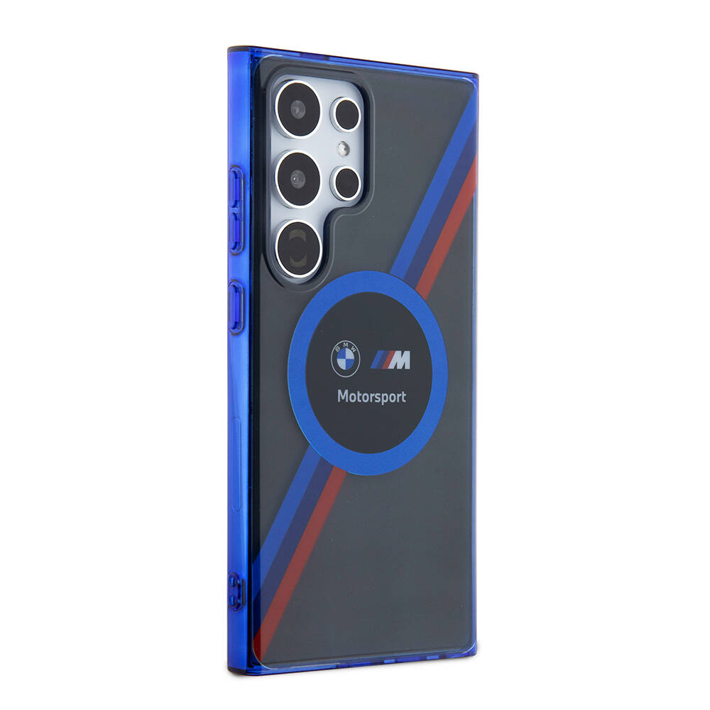 Samsung Galaxy S24 Ultra Uyumlu Kılıf BMW Orjinal Lisanslı M Logolu Üç Renk Çizgili Motorsport Circle Kapak - 3