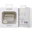 Apple Airpods Pro 2 Uyumlu Kılıf Guess Orjinal Lisanslı Glitter Elmas Kalp Süs Zincirli Kapak