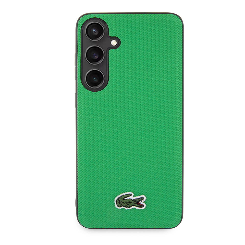 Samsung Galaxy S24 Uyumlu Kılıf Lacoste Orjinal Lisanslı PU Pike Desenli Arka Yüzey İkonik Timsah Dokuma Logolu Kapak - 9