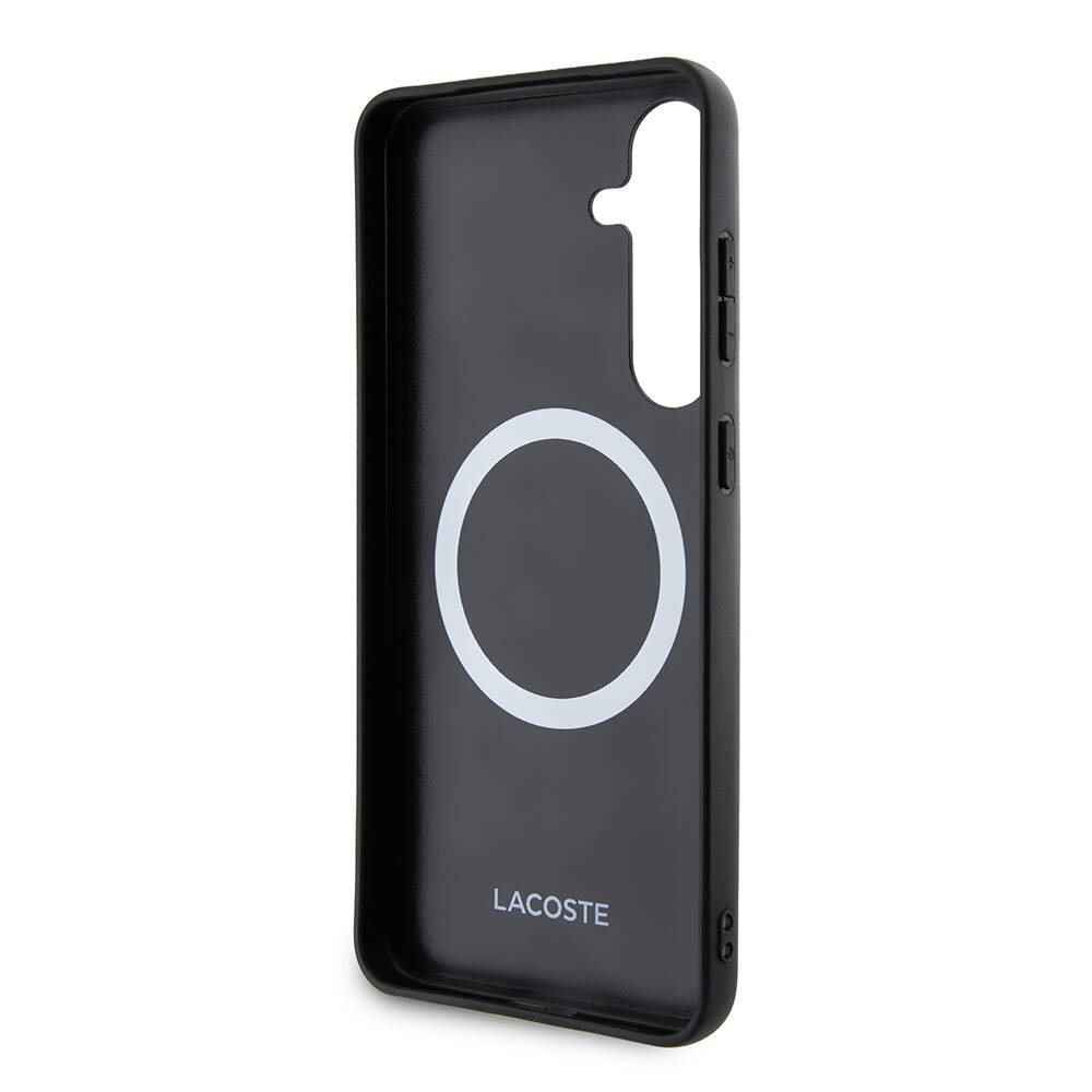 Samsung Galaxy S24 Uyumlu Kılıf Lacoste Orjinal Lisanslı PU Pike Desenli Arka Yüzey İkonik Timsah Dokuma Logolu Kapak - 13