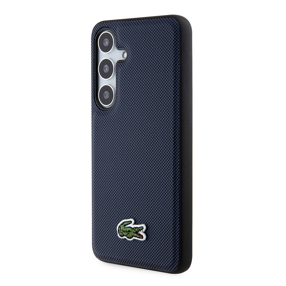 Samsung Galaxy S24 Uyumlu Kılıf Lacoste Orjinal Lisanslı PU Pike Desenli Arka Yüzey İkonik Timsah Dokuma Logolu Kapak - 15