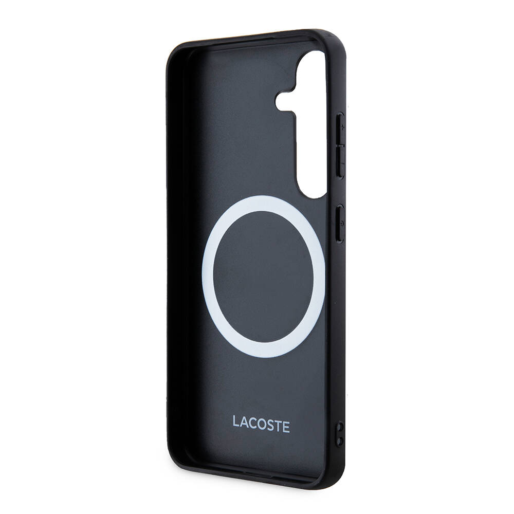 Samsung Galaxy S24 Uyumlu Kılıf Lacoste Orjinal Lisanslı PU Pike Desenli Arka Yüzey İkonik Timsah Dokuma Logolu Kapak - 20