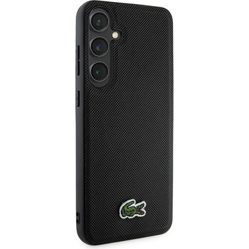 Samsung Galaxy S24 Uyumlu Kılıf Lacoste Orjinal Lisanslı PU Pike Desenli Arka Yüzey İkonik Timsah Dokuma Logolu Kapak