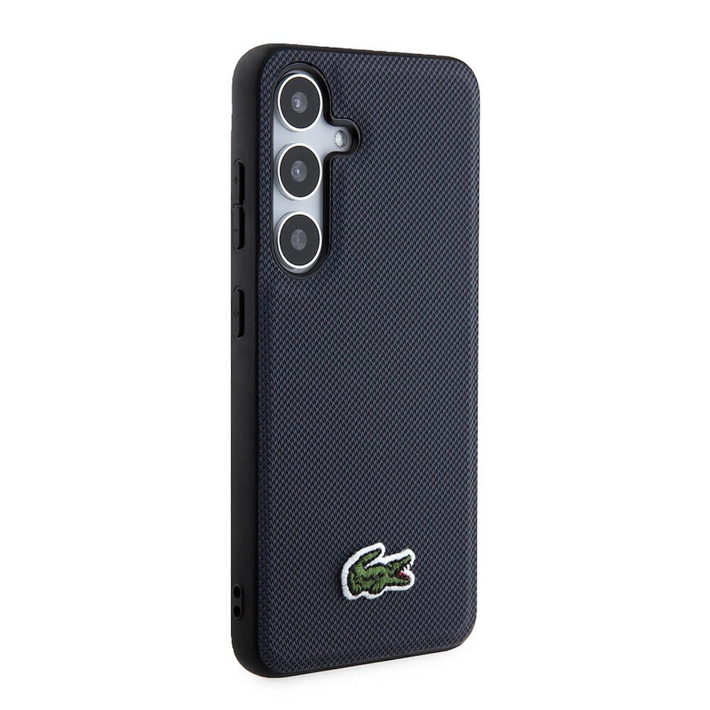 Samsung Galaxy S24 Uyumlu Kılıf Lacoste Orjinal Lisanslı PU Pike Desenli Arka Yüzey İkonik Timsah Dokuma Logolu Kapak
