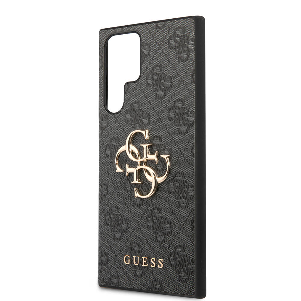 Samsung Galaxy S24 Ultra Uyumlu Kılıf Guess Orjinal Lisanslı PU Deri Yazı ve 4G Metal Logolu Desenli Kapak - 5