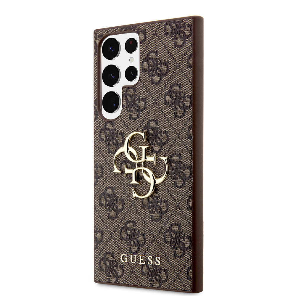 Samsung Galaxy S24 Ultra Uyumlu Kılıf Guess Orjinal Lisanslı PU Deri Yazı ve 4G Metal Logolu Desenli Kapak - 8
