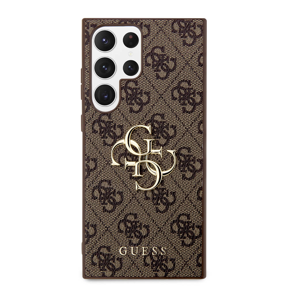 Samsung Galaxy S24 Ultra Uyumlu Kılıf Guess Orjinal Lisanslı PU Deri Yazı ve 4G Metal Logolu Desenli Kapak - 9