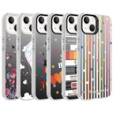 Apple iPhone 14 Uyumlu Kılıf Desenli Zore Silver Sert Kapak - 1