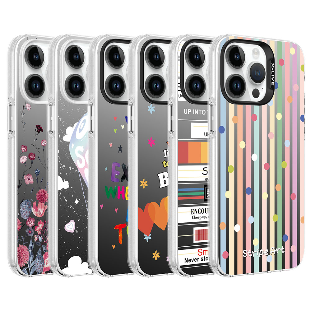 Apple iPhone 14 Pro Uyumlu Kılıf Desenli Zore Silver Sert Kapak - 1