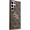 Samsung Galaxy S24 Ultra Uyumlu Kılıf Guess Orjinal Lisanslı PU Deri Yazı ve 4G Metal Logolu Desenli Kapak