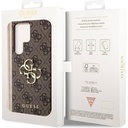 Samsung Galaxy S24 Ultra Uyumlu Kılıf Guess Orjinal Lisanslı PU Deri Yazı ve 4G Metal Logolu Desenli Kapak