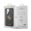 Samsung Galaxy S24 Ultra Uyumlu Kılıf Guess Orjinal Lisanslı PU Deri Yazı ve 4G Metal Logolu Desenli Kapak