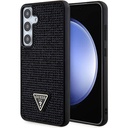 Samsung Galaxy S24 Plus Uyumlu Kılıf Guess Orjinal Lisanslı Taşlı Arka Yüzey Üçgen Logolu Kapak