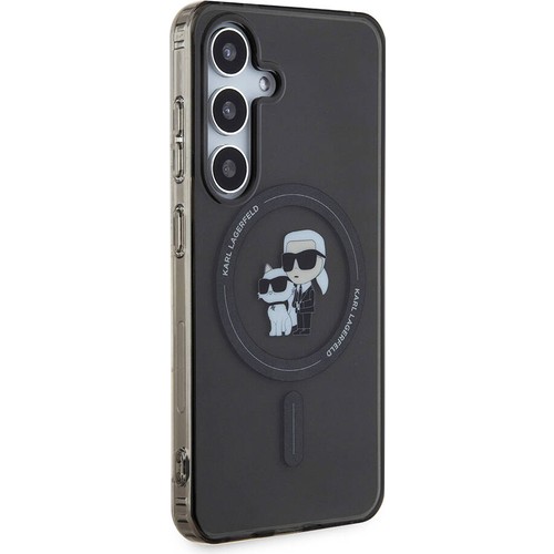 Samsung Galaxy S24 Uyumlu Kılıf Karl Lagerfeld Orjinal Lisanslı Magsafe Şarj Özellikli Karl & Choupette IML Baskılı Kapak
