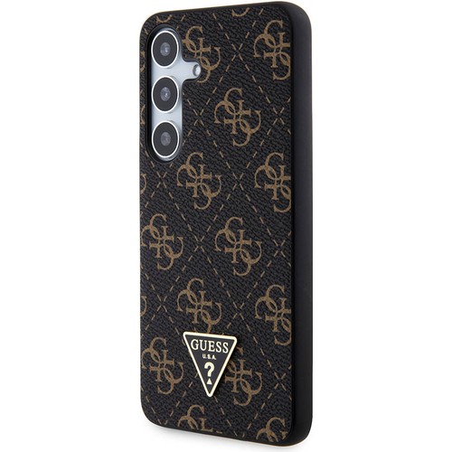 Samsung Galaxy S24 Plus Uyumlu Kılıf Guess Orjinal Lisanslı PU Üçgen Logo 4G Desenli Kapak