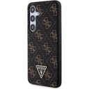 Samsung Galaxy S24 Plus Uyumlu Kılıf Guess Orjinal Lisanslı PU Üçgen Logo 4G Desenli Kapak