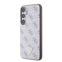 Samsung Galaxy S24 Plus Uyumlu Kılıf Guess Orjinal Lisanslı PU Üçgen Logo 4G Desenli Kapak