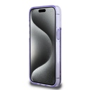Apple iPhone 15 Pro Max Uyumlu Kılıf Guess Orjinal Lisanslı Transparan Sıvılı Simli Altın Çizgili Kapak - 11