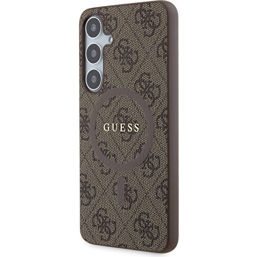 Samsung Galaxy S24 Plus Uyumlu Kılıf Guess Orjinal Lisanslı Magsafe Şarj Özellikli 4G Desenli Yazı Logolu Kapak