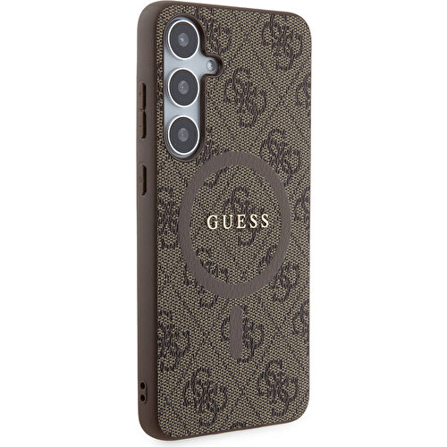 Samsung Galaxy S24 Plus Uyumlu Kılıf Guess Orjinal Lisanslı Magsafe Şarj Özellikli 4G Desenli Yazı Logolu Kapak