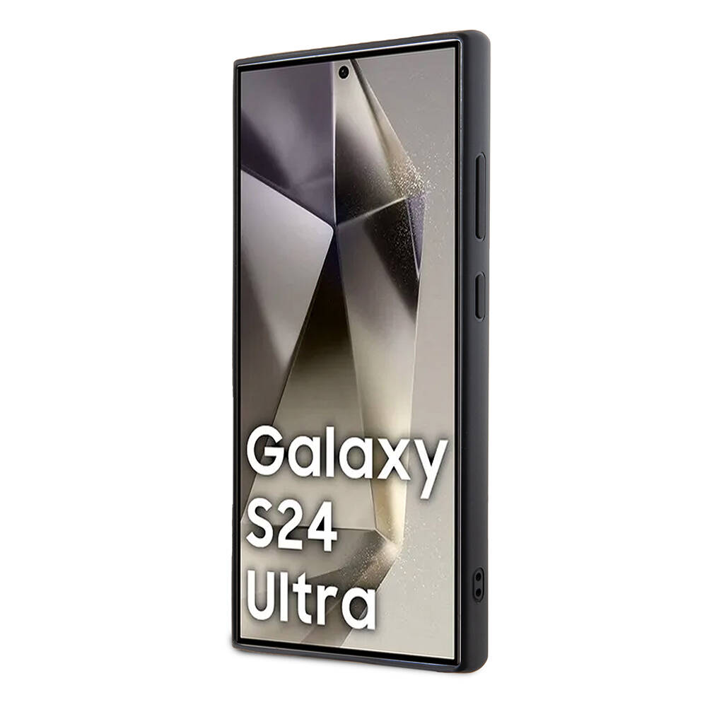 Samsung Galaxy S24 Ultra Uyumlu Kılıf Guess Orjinal Lisanslı Taşlı Arka Yüzey Üçgen Logolu Kapak - 3