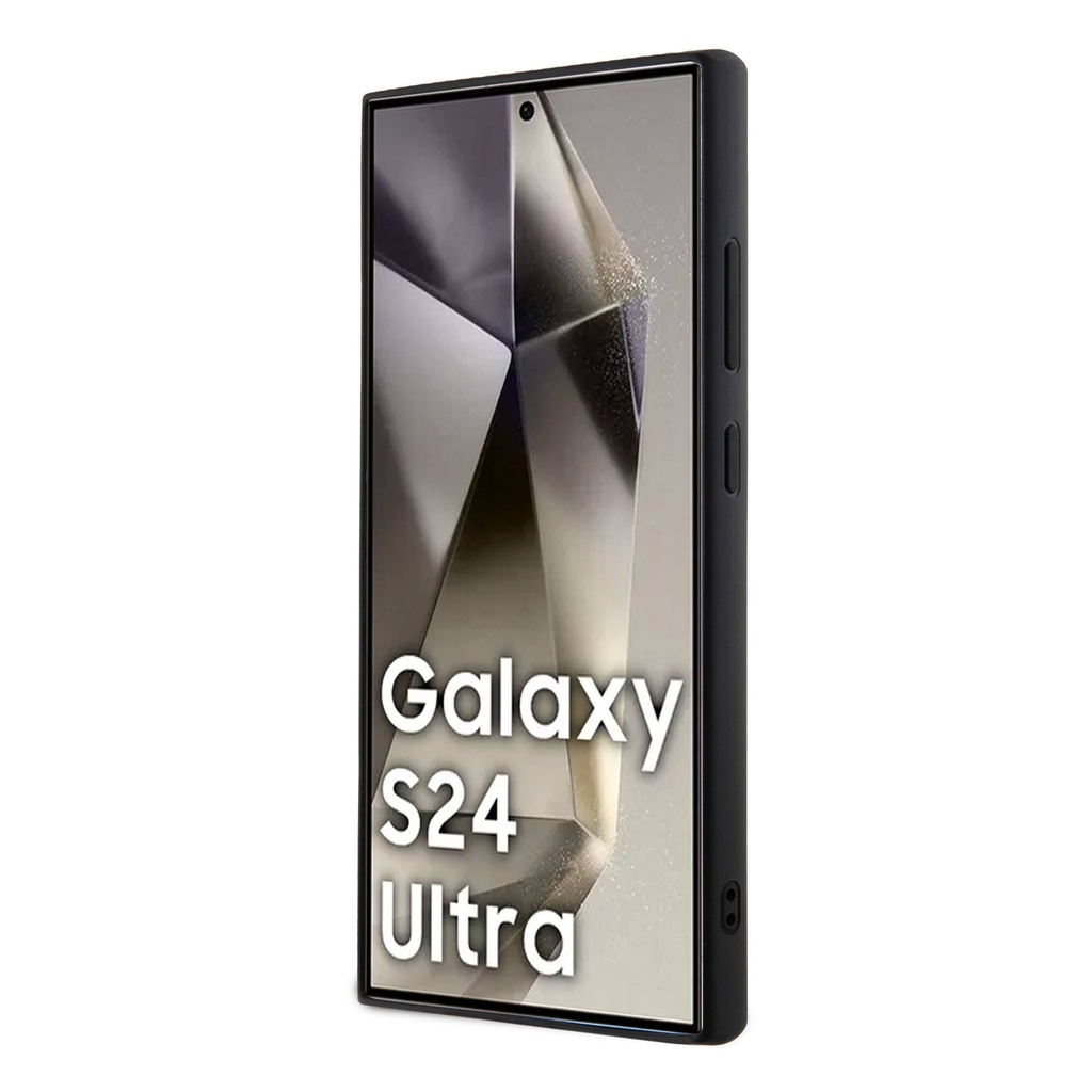 Samsung Galaxy S24 Ultra Uyumlu Kılıf Guess Orjinal Lisanslı Taşlı Arka Yüzey Üçgen Logolu Kapak - 17