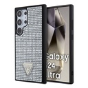 Samsung Galaxy S24 Ultra Uyumlu Kılıf Guess Orjinal Lisanslı Taşlı Arka Yüzey Üçgen Logolu Kapak - 21