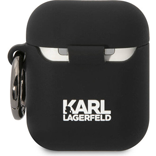Apple Airpods Uyumlu Kılıf Karl Lagerfeld Orjinal Lisanslı Karl & Choupette 3D Silikon Kapak