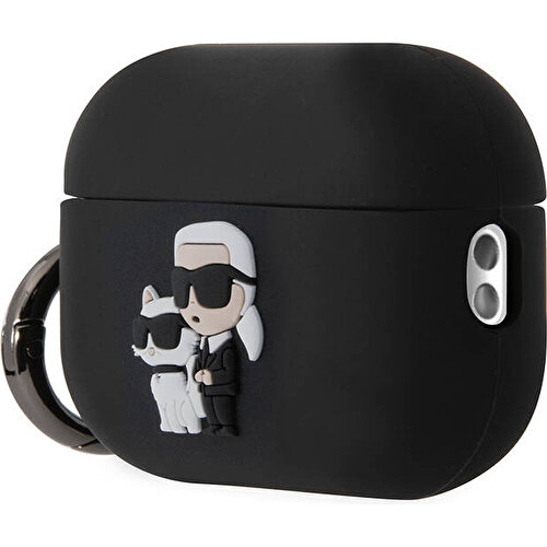 Apple Airpods Pro 2 Uyumlu Kılıf Karl Lagerfeld Orjinal Lisanslı Karl & Choupette 3D Silikon Kapak