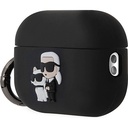 Apple Airpods Pro 2 Uyumlu Kılıf Karl Lagerfeld Orjinal Lisanslı Karl & Choupette 3D Silikon Kapak