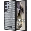 Samsung Galaxy S24 Ultra Uyumlu Kılıf Karl Lagerfeld Taşlı Metal Logo Orjinal Lisanslı Kapak