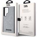 Samsung Galaxy S24 Ultra Uyumlu Kılıf Karl Lagerfeld Taşlı Metal Logo Orjinal Lisanslı Kapak