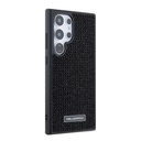 Samsung Galaxy S24 Ultra Uyumlu Kılıf Karl Lagerfeld Taşlı Metal Logo Orjinal Lisanslı Kapak