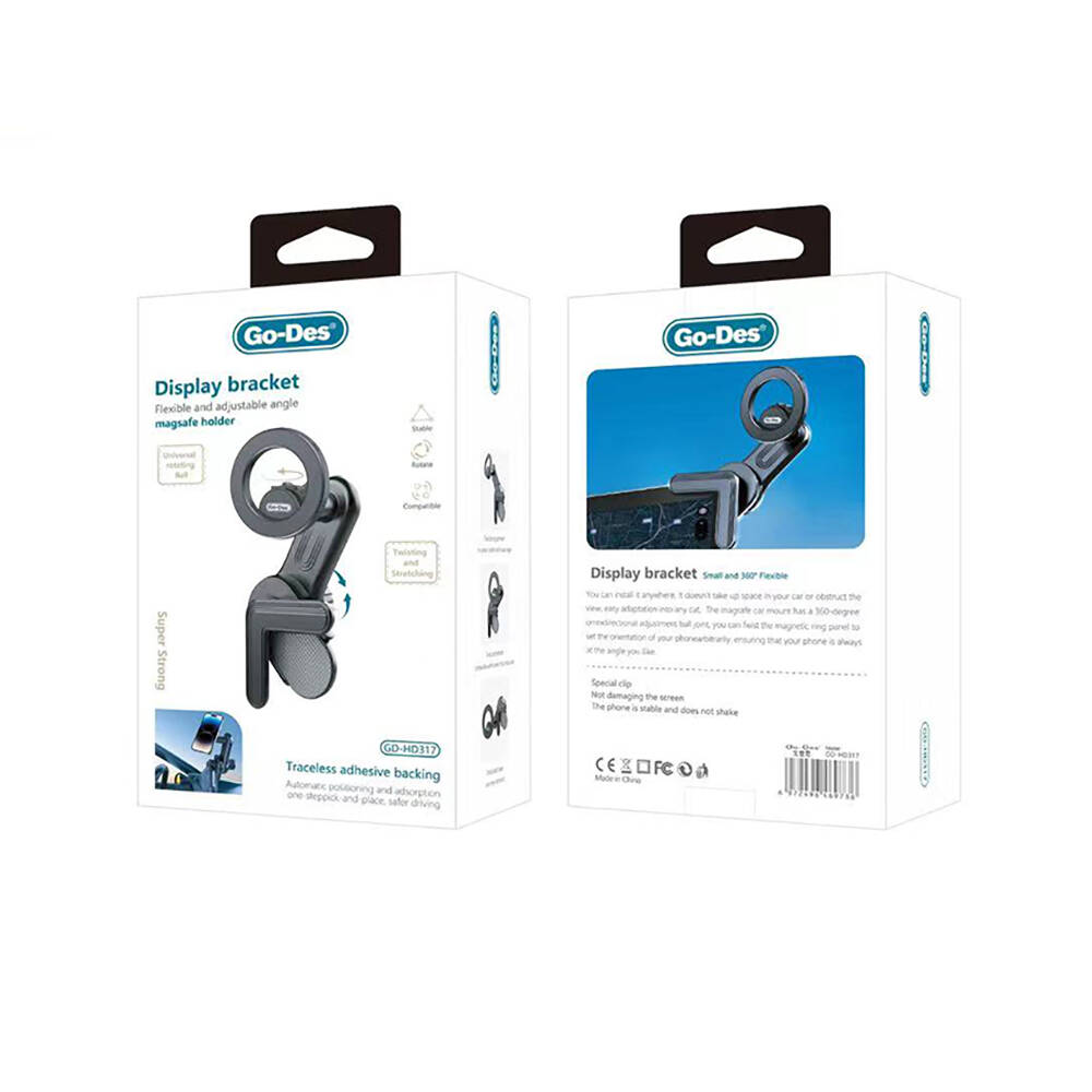 Go Des GD-HD317 360° Dönebilen Başlıklı V Köşeli Laptop - Monitör Telefon Tutucu - 1