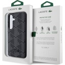 Samsung Galaxy S24 Uyumlu Kılıf Lacoste Orjinal Lisanslı Magsafe Şarj Özellikli PU Deri Görünümlü Karışık Monogram Desenli Kapak