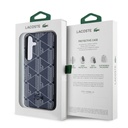 Samsung Galaxy S24 Uyumlu Kılıf Lacoste Orjinal Lisanslı Magsafe Şarj Özellikli PU Deri Görünümlü Karışık Monogram Desenli Kapak