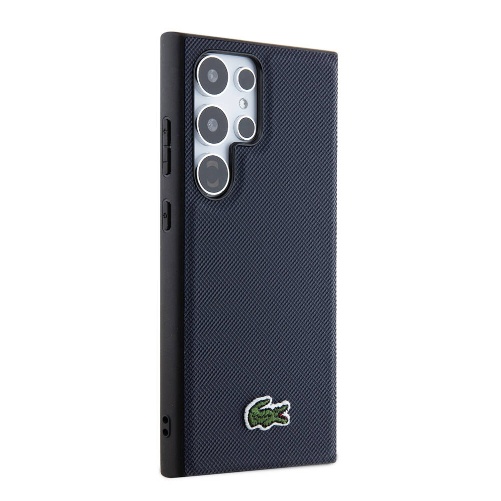 Samsung Galaxy S24 Ultra Uyumlu Kılıf Lacoste Orjinal Lisanslı PU Pike Desenli Arka Yüzey İkonik Timsah Dokuma Logolu Kapak - 3