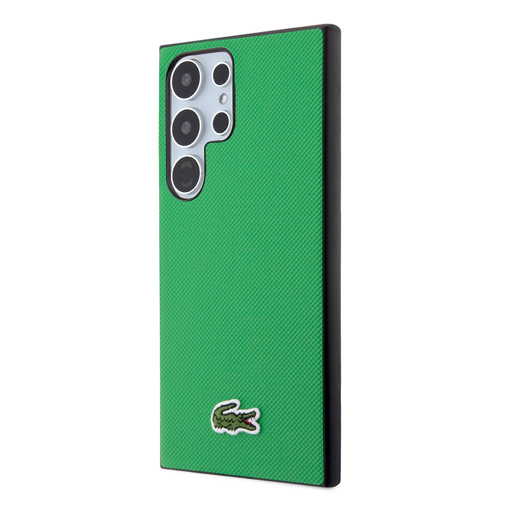 Samsung Galaxy S24 Ultra Uyumlu Kılıf Lacoste Orjinal Lisanslı PU Pike Desenli Arka Yüzey İkonik Timsah Dokuma Logolu Kapak - 8