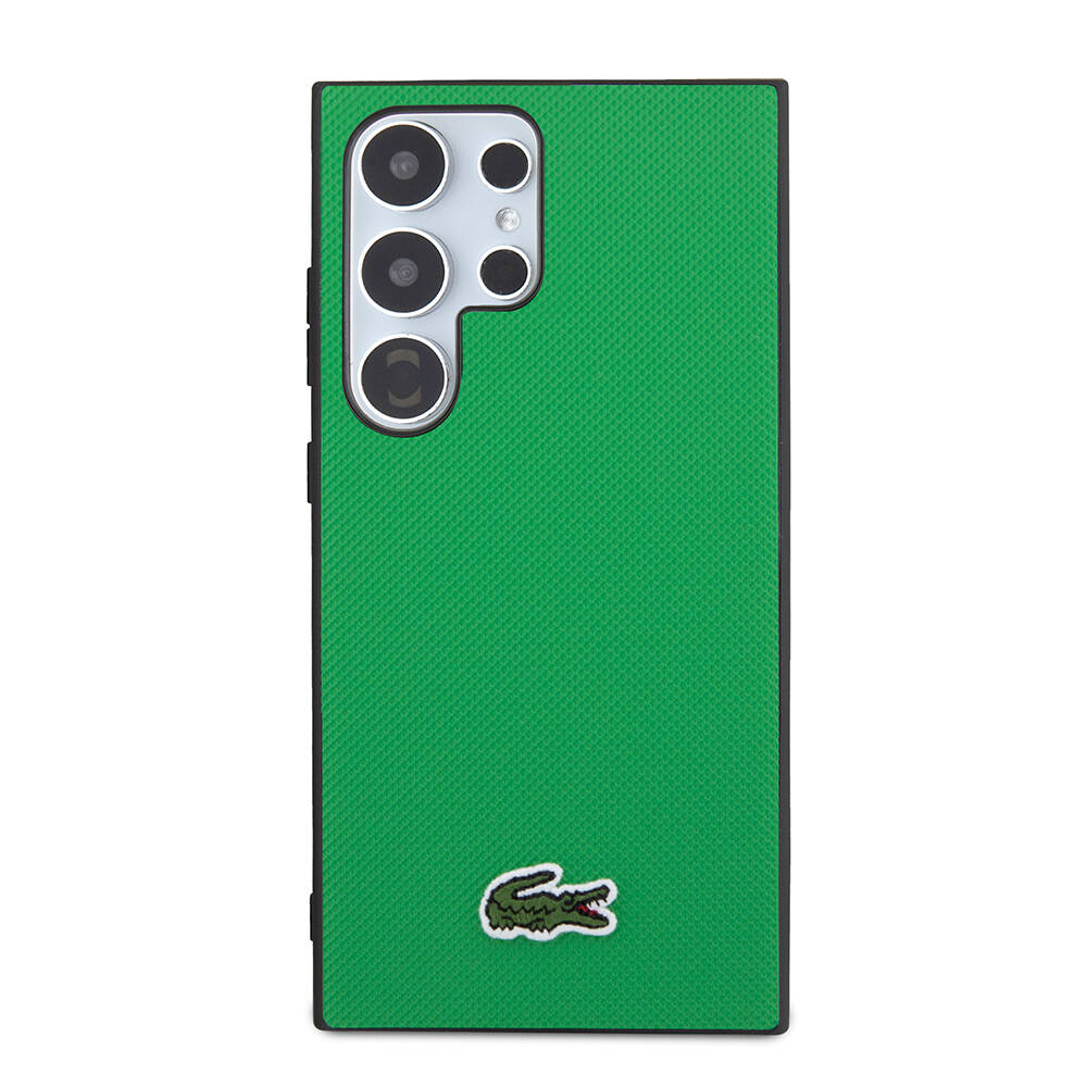 Samsung Galaxy S24 Ultra Uyumlu Kılıf Lacoste Orjinal Lisanslı PU Pike Desenli Arka Yüzey İkonik Timsah Dokuma Logolu Kapak - 9