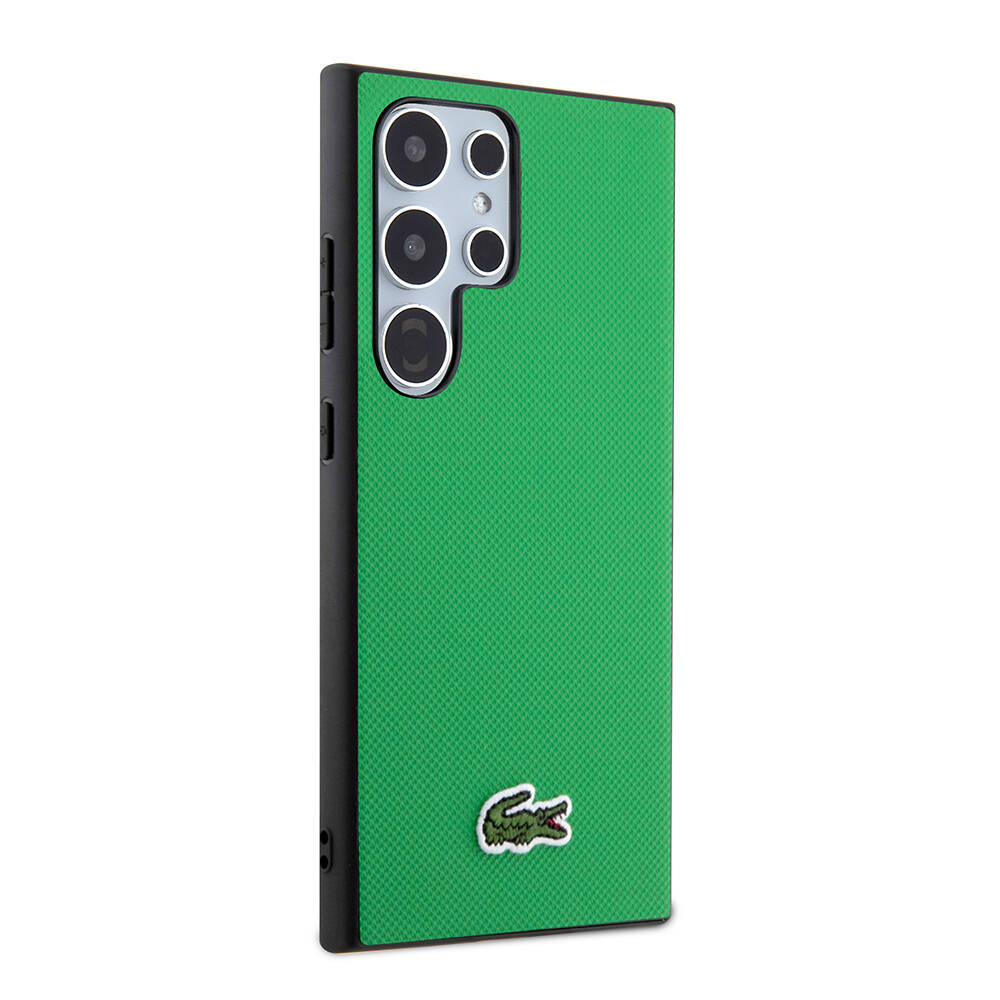 Samsung Galaxy S24 Ultra Uyumlu Kılıf Lacoste Orjinal Lisanslı PU Pike Desenli Arka Yüzey İkonik Timsah Dokuma Logolu Kapak - 10