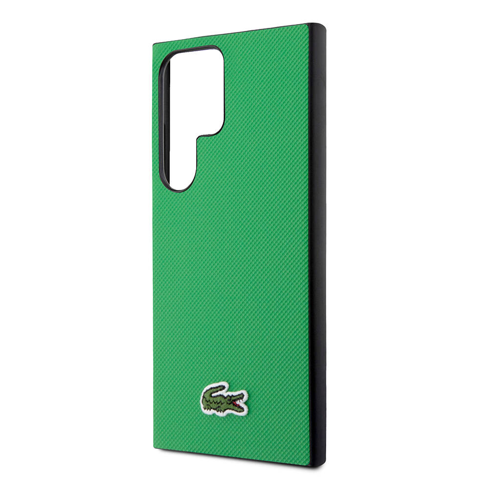 Samsung Galaxy S24 Ultra Uyumlu Kılıf Lacoste Orjinal Lisanslı PU Pike Desenli Arka Yüzey İkonik Timsah Dokuma Logolu Kapak - 12