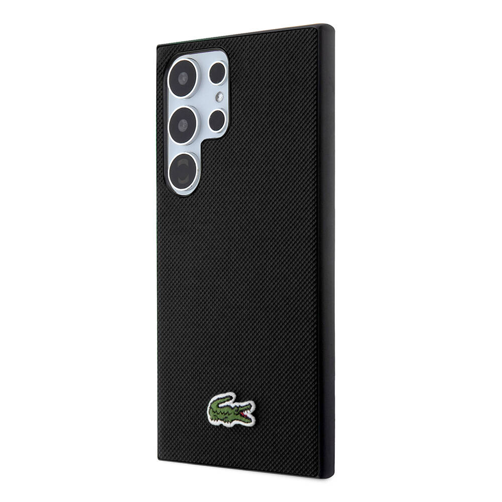 Samsung Galaxy S24 Ultra Uyumlu Kılıf Lacoste Orjinal Lisanslı PU Pike Desenli Arka Yüzey İkonik Timsah Dokuma Logolu Kapak - 15