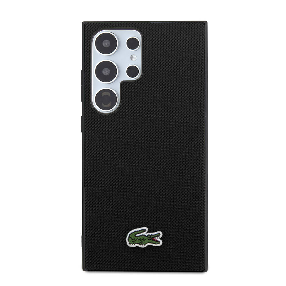 Samsung Galaxy S24 Ultra Uyumlu Kılıf Lacoste Orjinal Lisanslı PU Pike Desenli Arka Yüzey İkonik Timsah Dokuma Logolu Kapak - 16